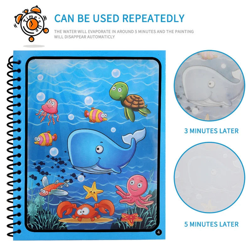 Water Coloring Book Reusable