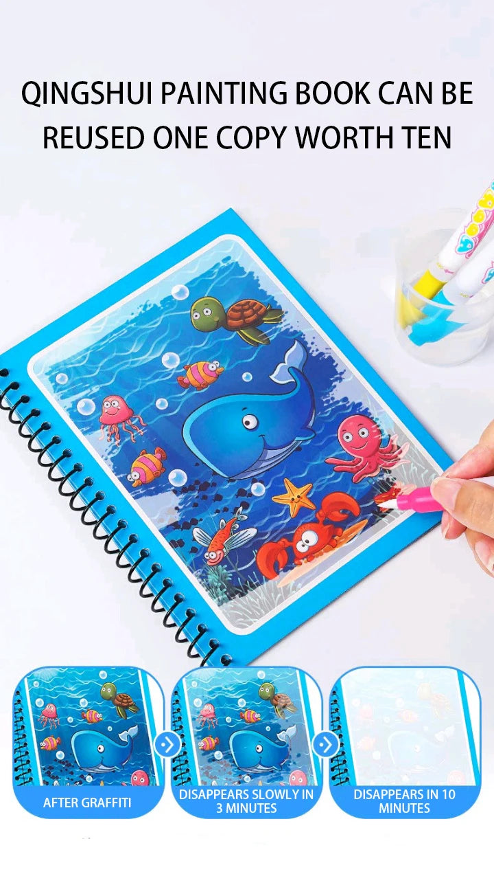 Water Coloring Book Reusable